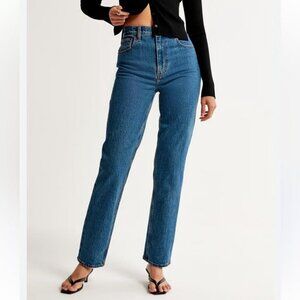 Abercrombie & Fitch The Vintage Straight High Rise Blue Denim Jeans Women’s 0
